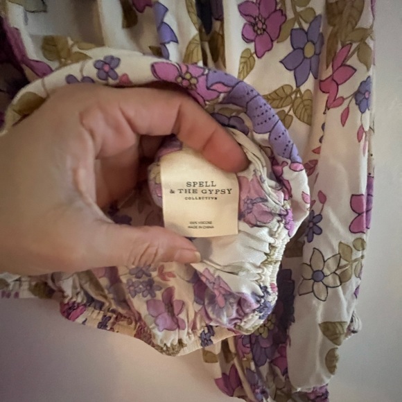 Spell Buttercup Cropped Peasant Top - Picture 6 of 8